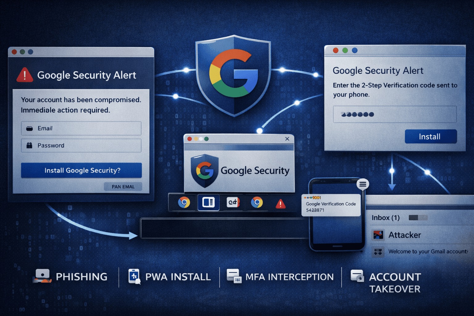PWA Phishing Attacks Bypass Browser Defenses to Steal Credentials